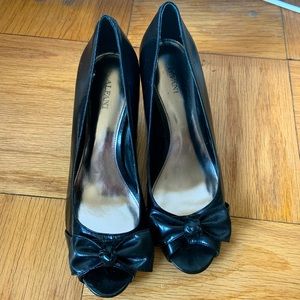 Alfani Black Peep Toe 3 Inch Heel w/ Bow